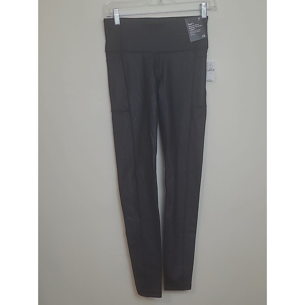 Gap Fit Black Animal  Snake Print Leggings w/tags Womens XS